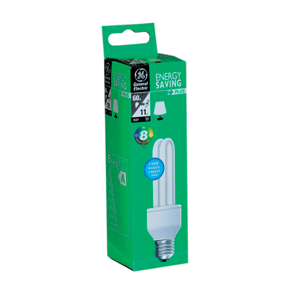 GE 11W FLUORESCENT T3 E27 4000K