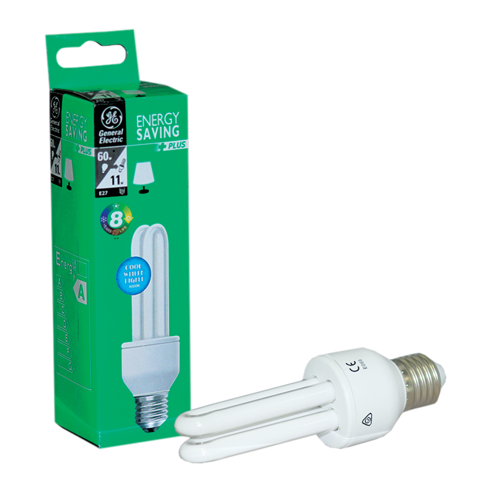 GE 11W FLUORESCENT T3 E27 4000K
