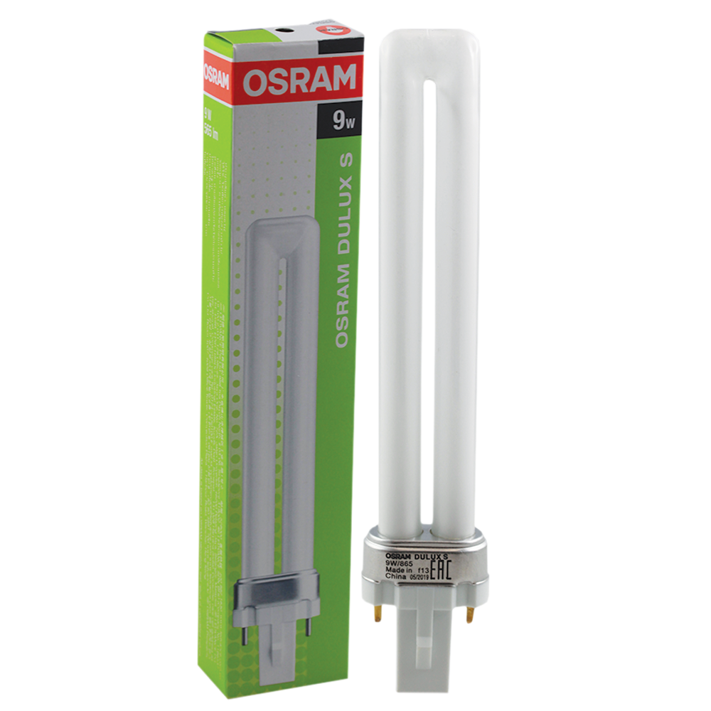 9W Dulux S Compact Fluorescent PL-S 6500K G23 2 Pin