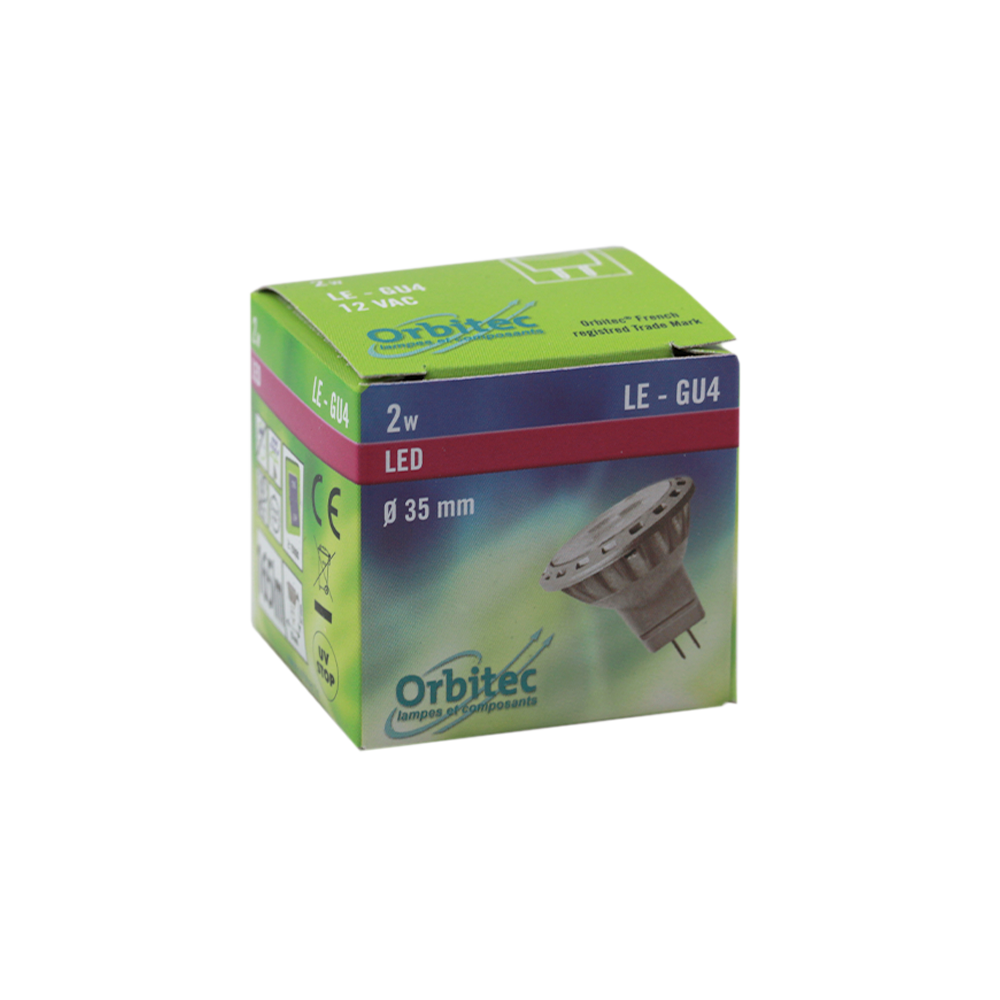 LE LED 2W MR11 12V 30D 3000K GU4 Non-Dimmable
