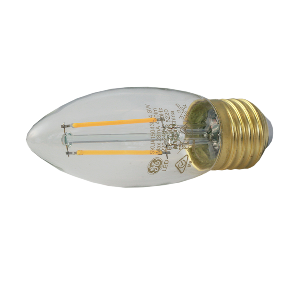 LED Heritage Filament Candle Clear 4.8W 2700K Dimmable E27
