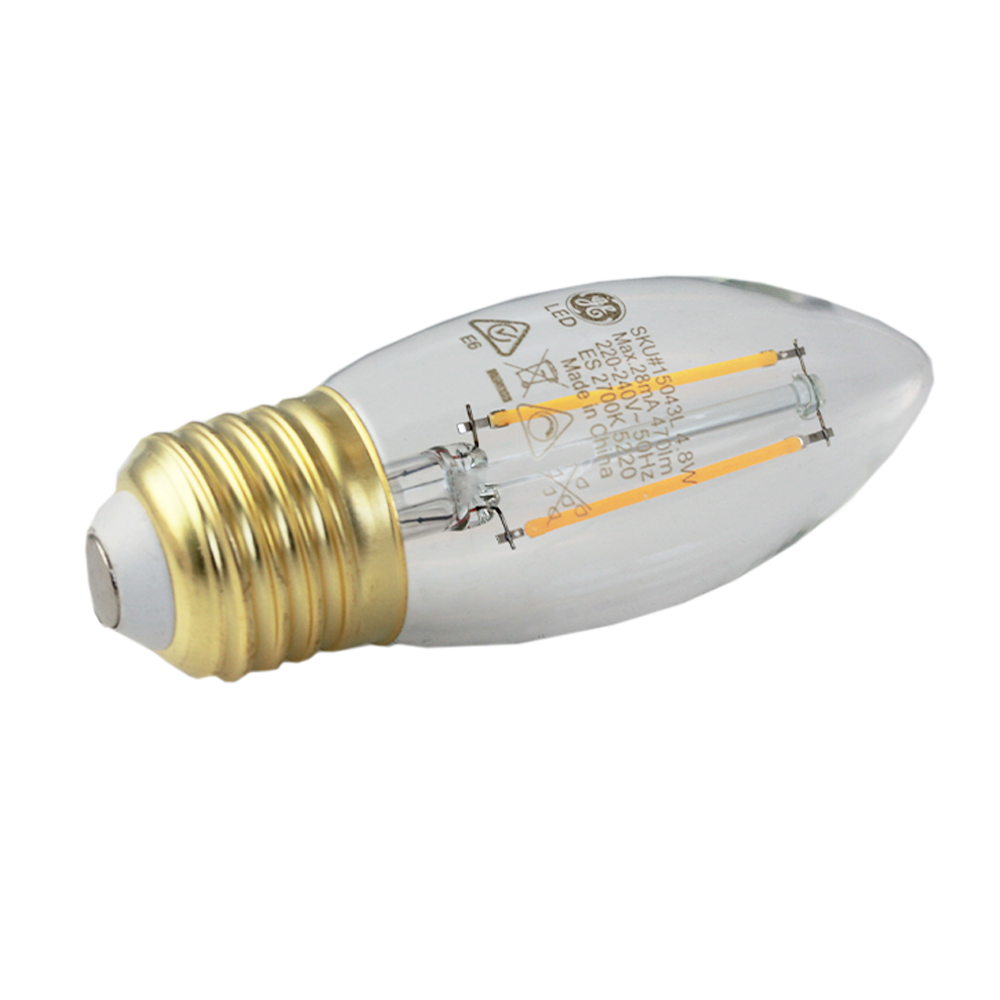 LED Heritage Filament Candle Clear 4.8W 2700K Dimmable E27