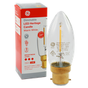LED Heritage Filament Candle Clear 4.8W 2700K Dimmable B22