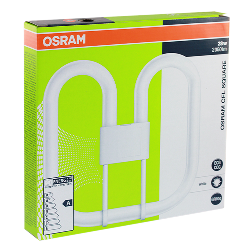 CFL Square Lumilux 2D 28W 3500K GR10q 4 Pins Dimmable