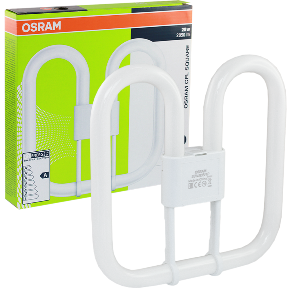 CFL Square Lumilux 2D 28W 3500K GR10q 4 Pins Dimmable