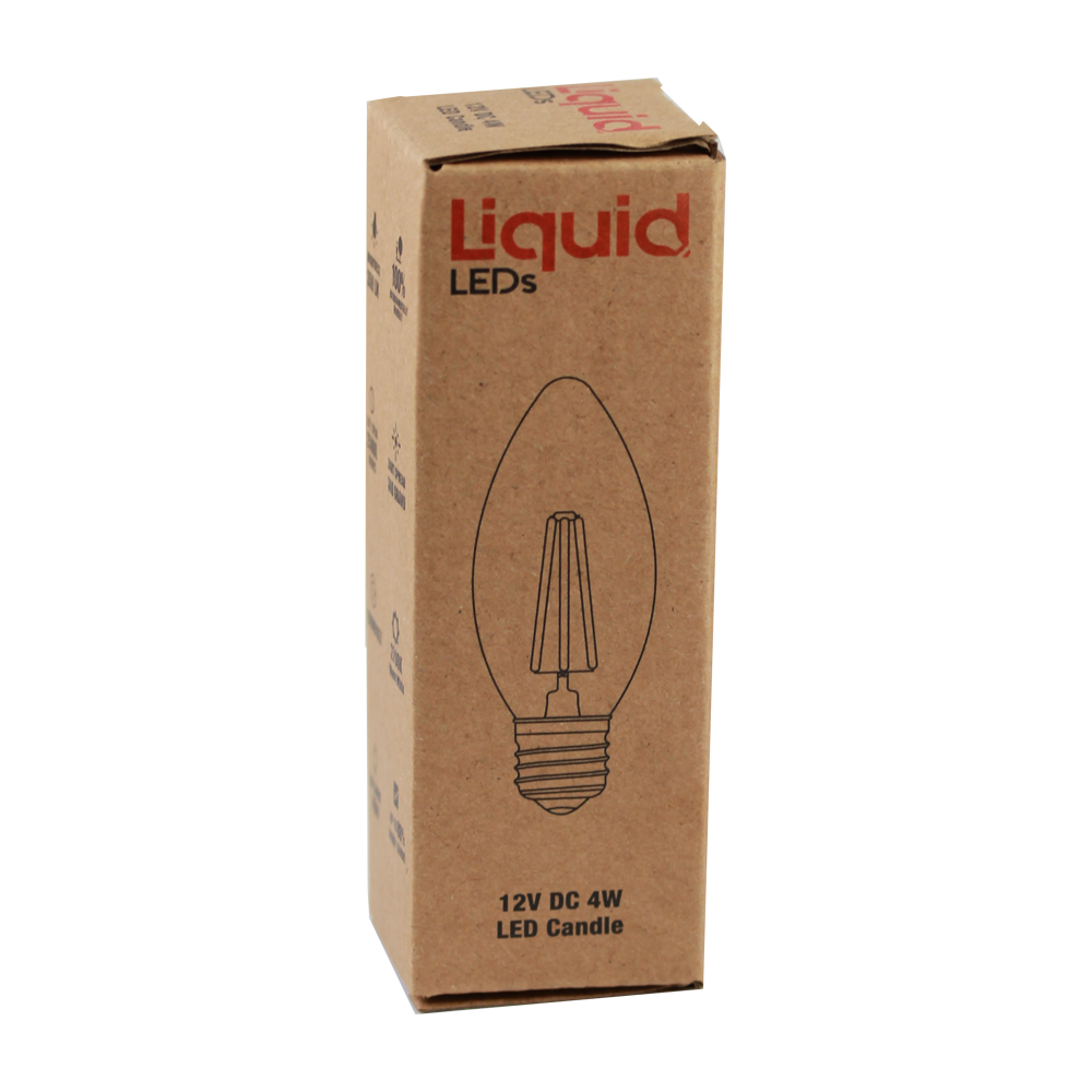 LED Filament Candle 4W 12V 2700K E27 Clear Dimmable