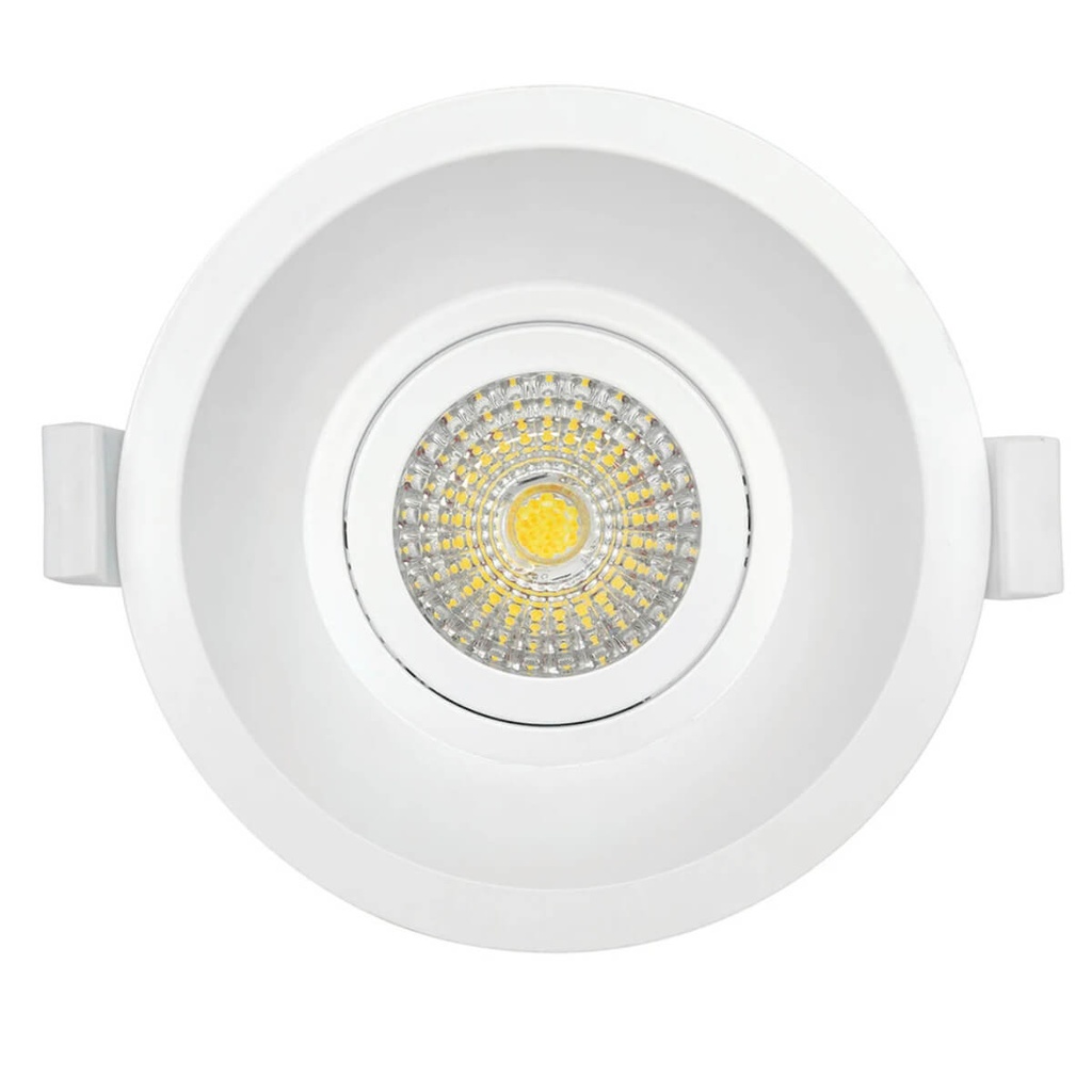 Downlight led 10w tri colour 750lm IP44 dimm white mini trim