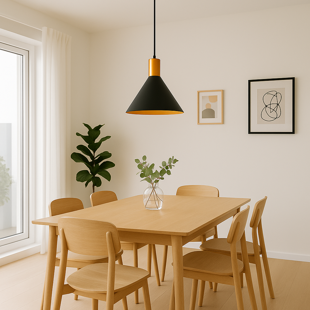 DOME250 Pendant Light Black Aluminium