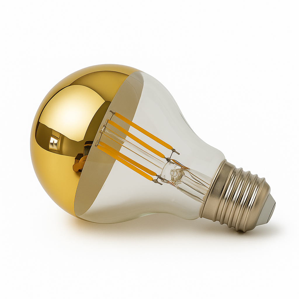 Liquid LEDs 9W GLS Gold Crown LED Bulb  Dimm E27 2700k