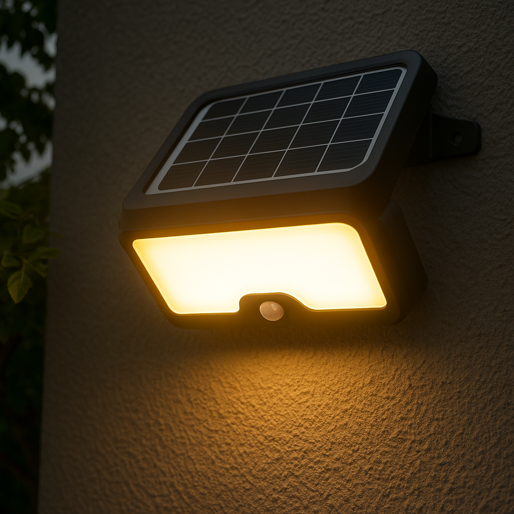 solar led flood light  5w  500lm  ip65  6k  black