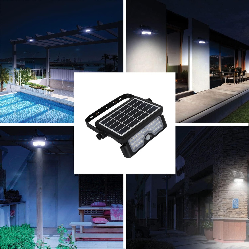 Solar LED Flood Light tri ip65  1080lm 10w  6k 