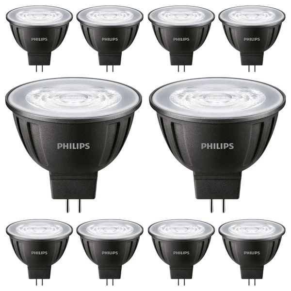 BOX OF 10: Philips Master LED MR16 6.5W 36D 4000K GU5.3 Dimmable ($11.00 EACH)