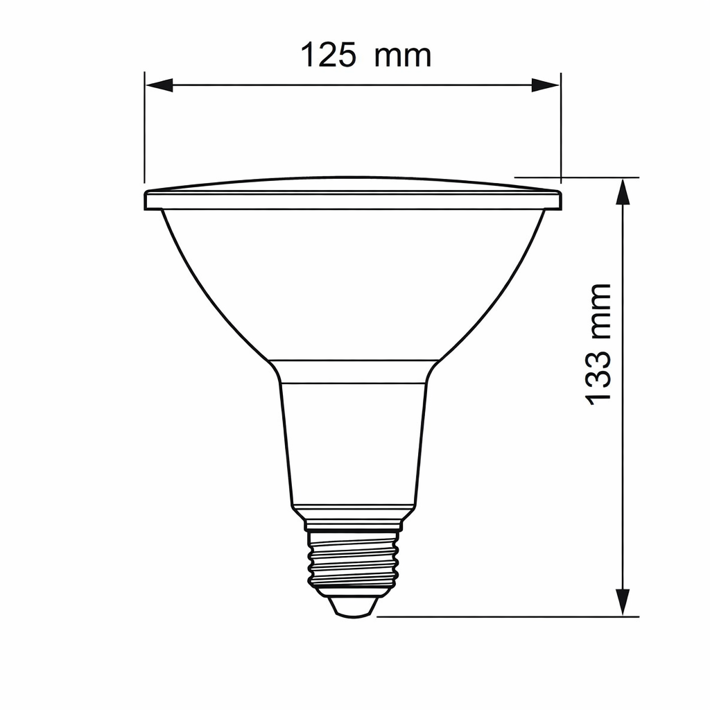 12W PAR38 Selectable LED Lamp E27 1200lm IP65