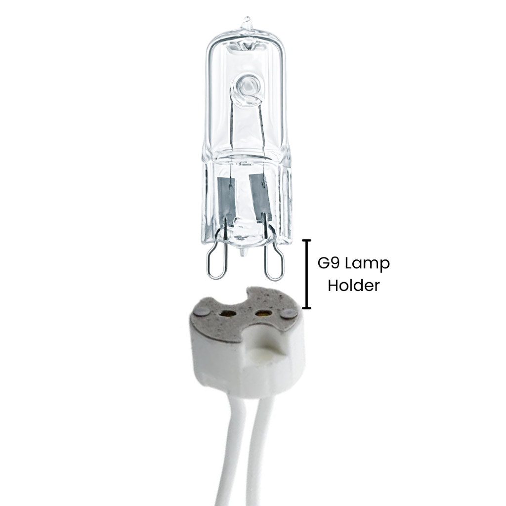 G9 Ceramic Lamp Holder 500W 250V with 300mm Insulated Wires