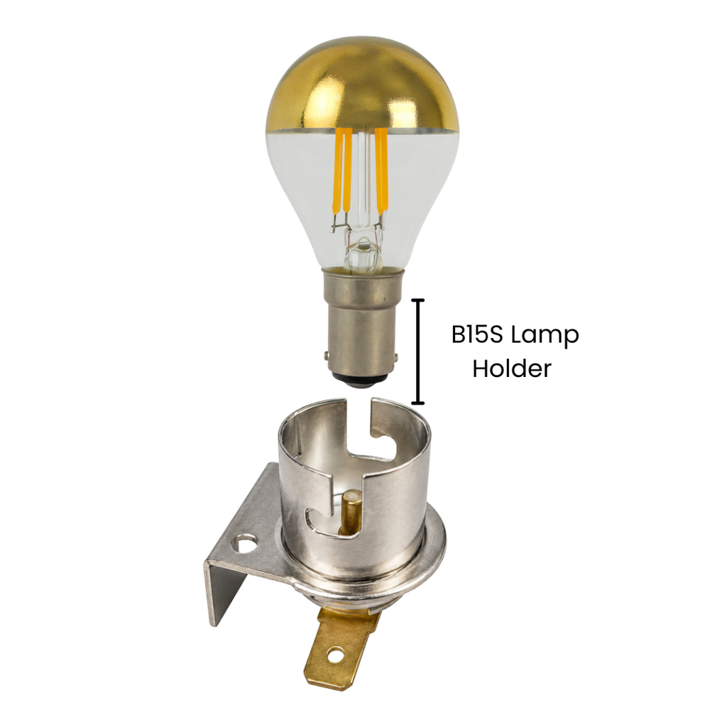B15S Lamp Holder with Bracket – Replacement Socket for Single Contact Bayonet Globes