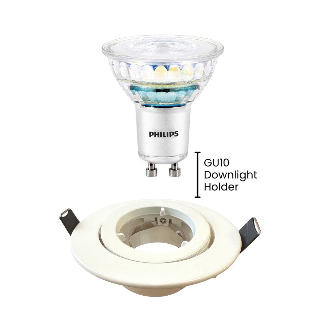 GU10 Gimbal Downlight Holder 90mm – Adjustable Ceiling Fitting