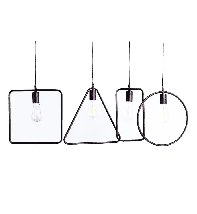 PENDANT BLACK 32CM Square