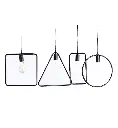 PENDANT BLACK 32CM Square