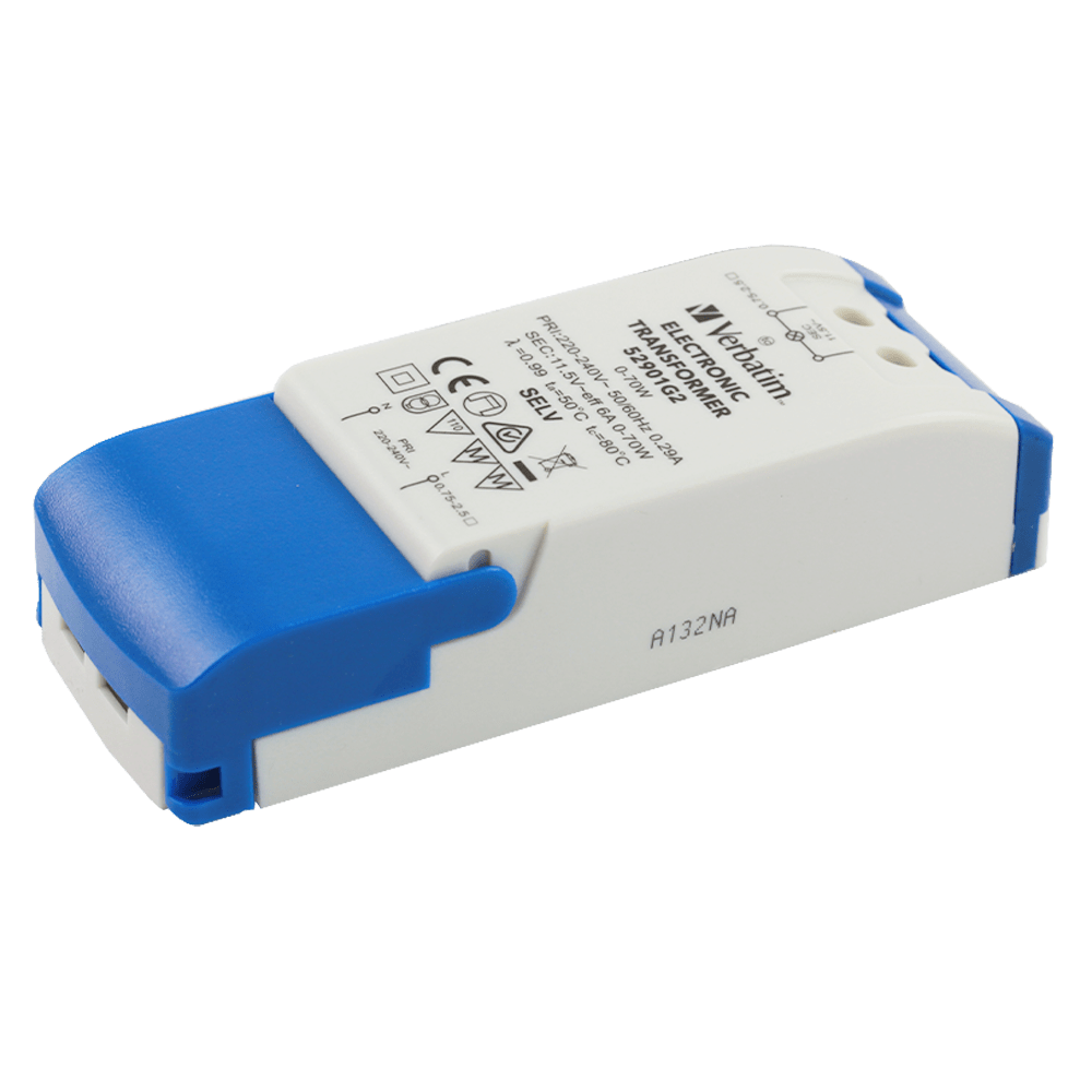 Verbatim LED Electronic Transformer Output 11.5V AC 70W ip20