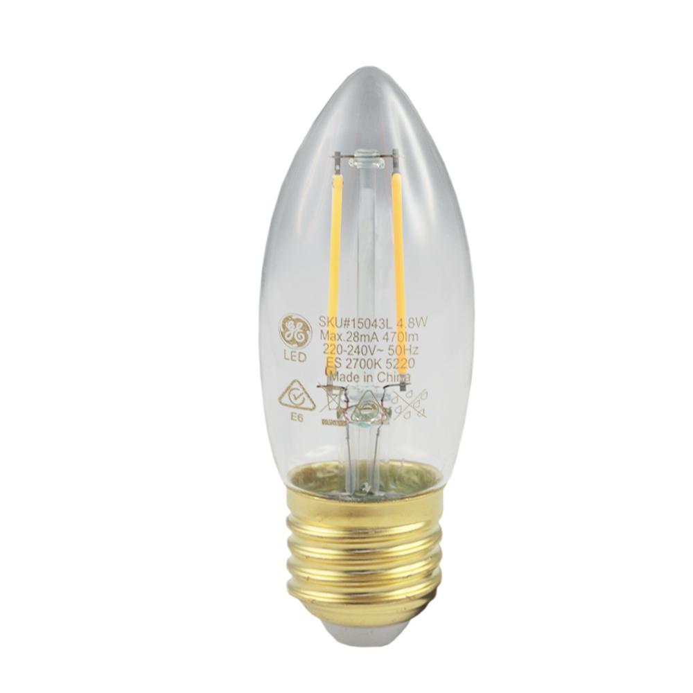 LED Heritage Filament Candle Clear 4.8W 2700K Dimmable E27 (122157)