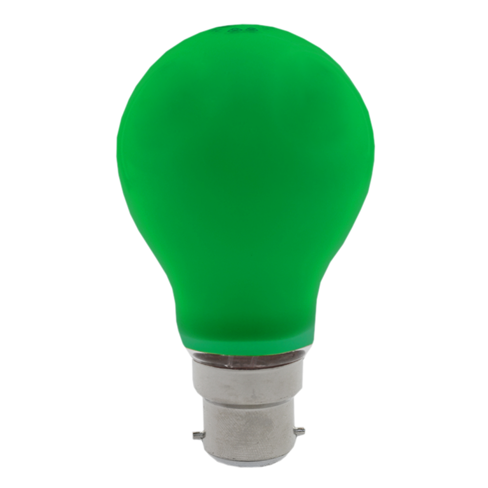 Lus LED GLS Lamp 3W Green B22 Non-Dimmable
