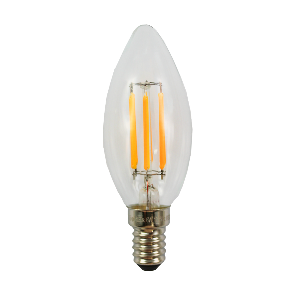 LED Filament Candle Clear 6W 2700K Dimmable E14
