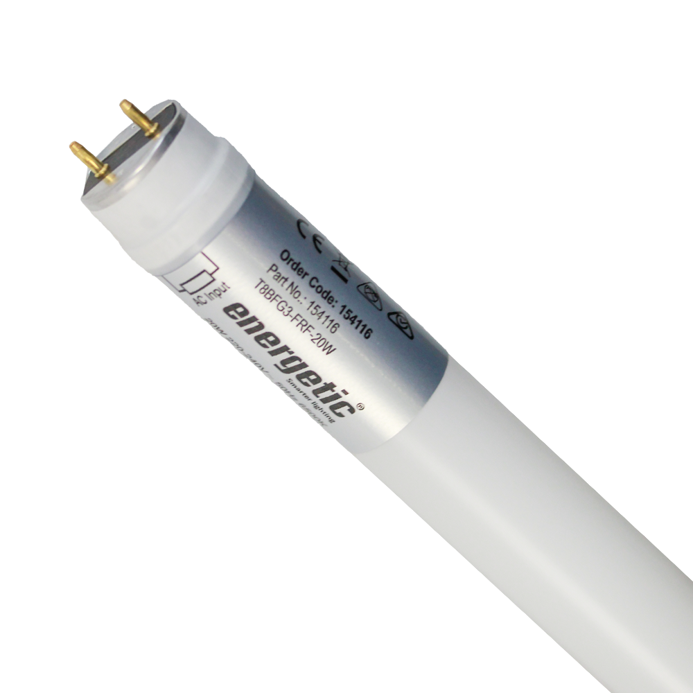 T8 20W LED Glass Tube – 4ft (1212mm) G13 6500K Daylight | 2100lm