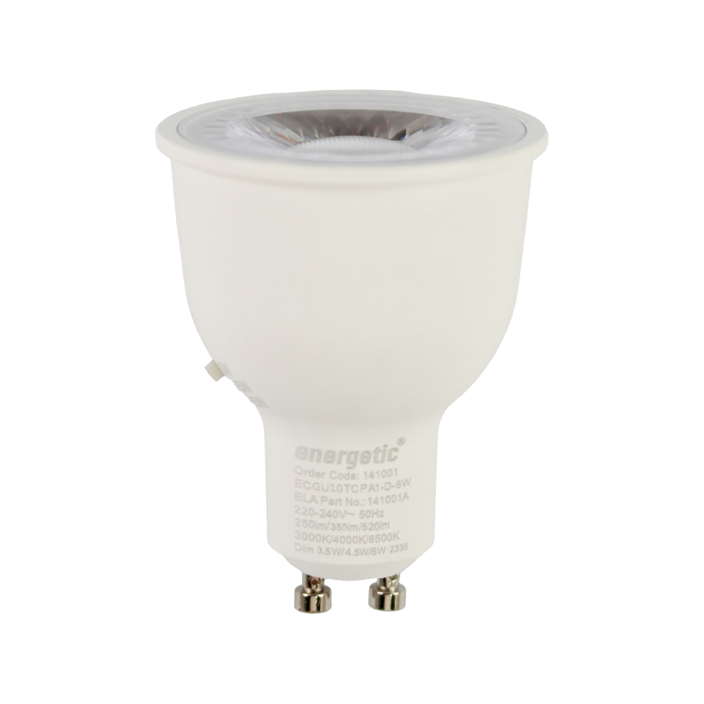 Supvalue Pro GU10 Tri-Colour Multi-Watt 3.5W/4.5W/6W dimmable 520lm