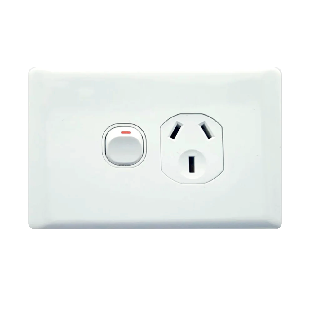 Single power point 10a  horizontal