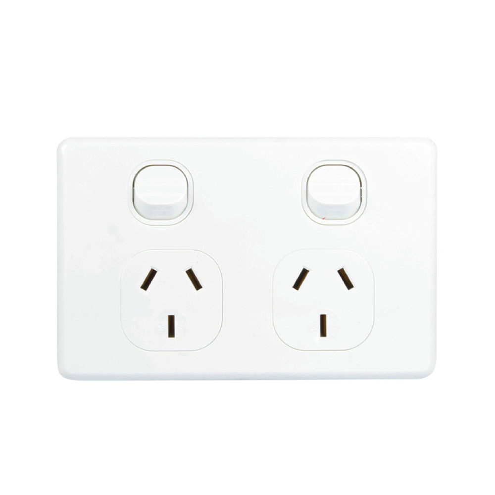 double power point 10a  ac horizontal
