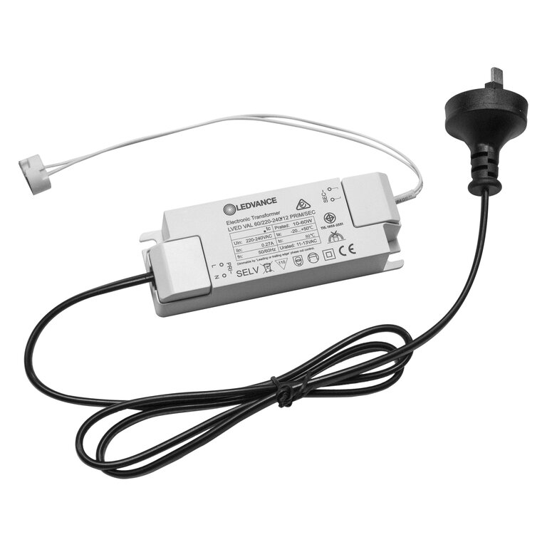 Electronic Transformer | 220–240V | 11–13V Output 10-60w  wired with f+p -20C to 50C +lholder