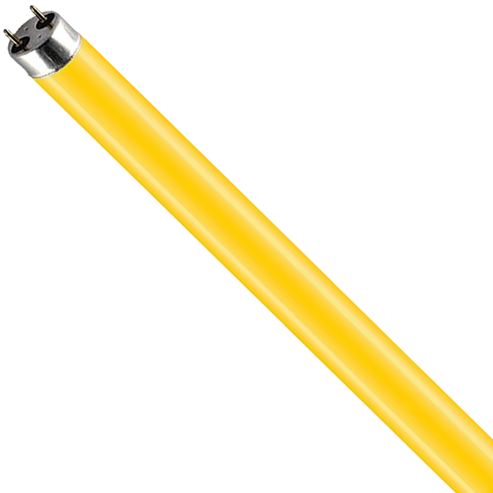 BOX OF 25: Coloured Fluorescent Tube 36W Yellow G13 1200 mm  