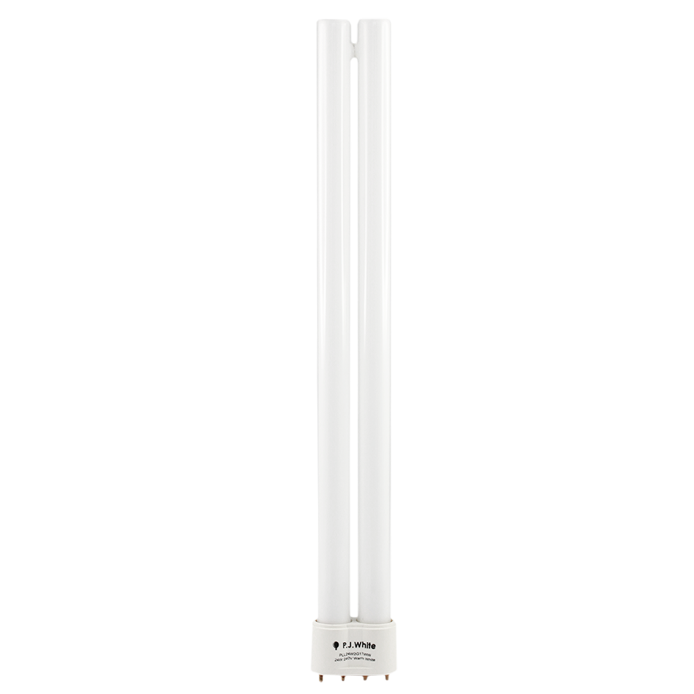 BOX OF 10: Energy Saving Compact Fluorescent PL-L 24W 830 2G11 4 Pins 