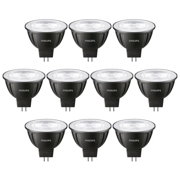 BOX OF 10: Philips Master LED MR16 6.5W 36D 4000K GU5.3 Dimmable ($11.00 EACH)
