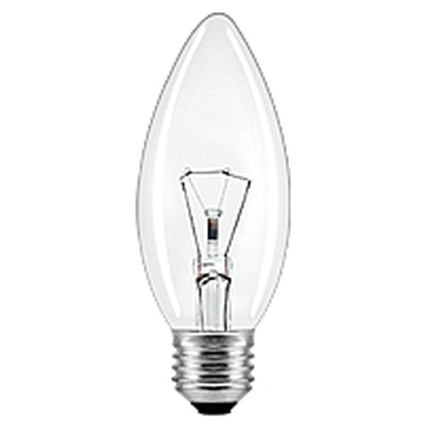 240V 60W ES CANDLE CLEAR