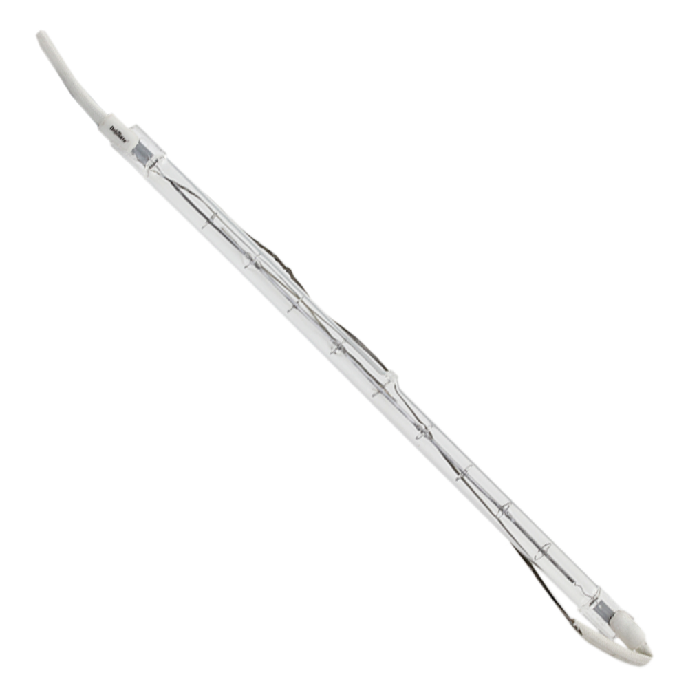 Deluxlite Heat Lamp 500W QIR With Bear Leads Low Voltage 120V R7s 224mm
