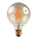 LED Filament G95 Amber 6W 2200K Clear/  E27 Dimmable ( 20950)