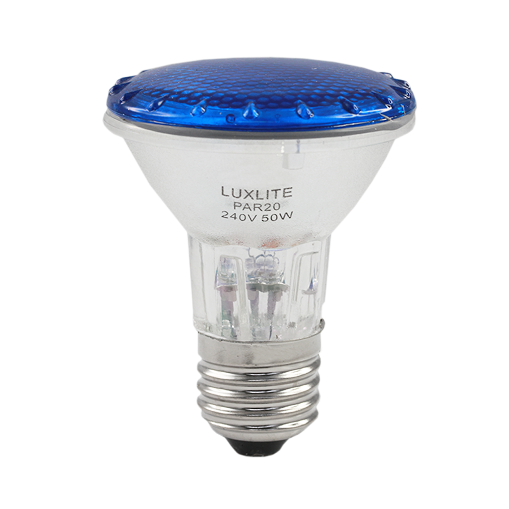 Luxlite Halogen Lamp PAR20 Blue 50W 240V E27