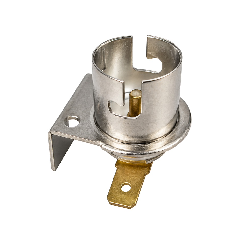 B15S Lamp Holder with Bracket – Replacement Socket for Single Contact Bayonet Globes