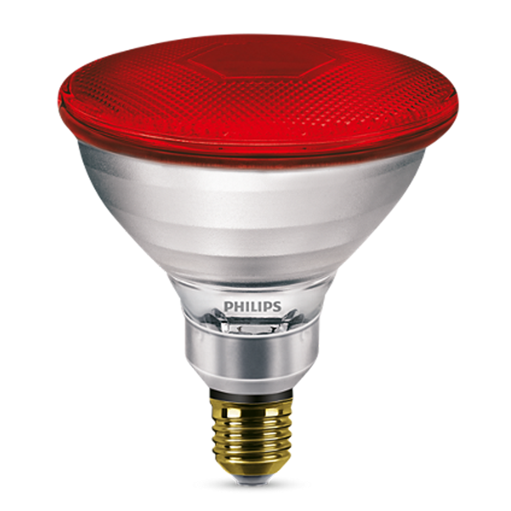 Philips InfraRed Industrial Heat Incandescent Lamp PAR38 IR 175W 240V Red E27