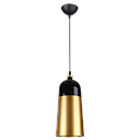 DOME140 Pendant Light Black and Gold Aluminum