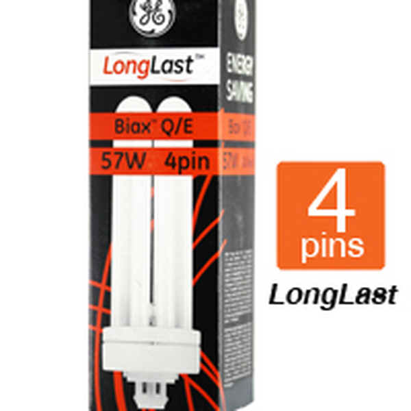 GE Energy saving Biax QE Longlast 57W 4k Pins   gx24q-5