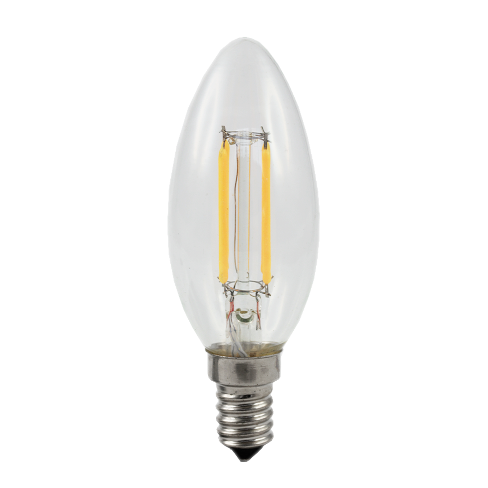 LED Candle Filament Clear 4W 12V 2700K Non-Dimmable E14