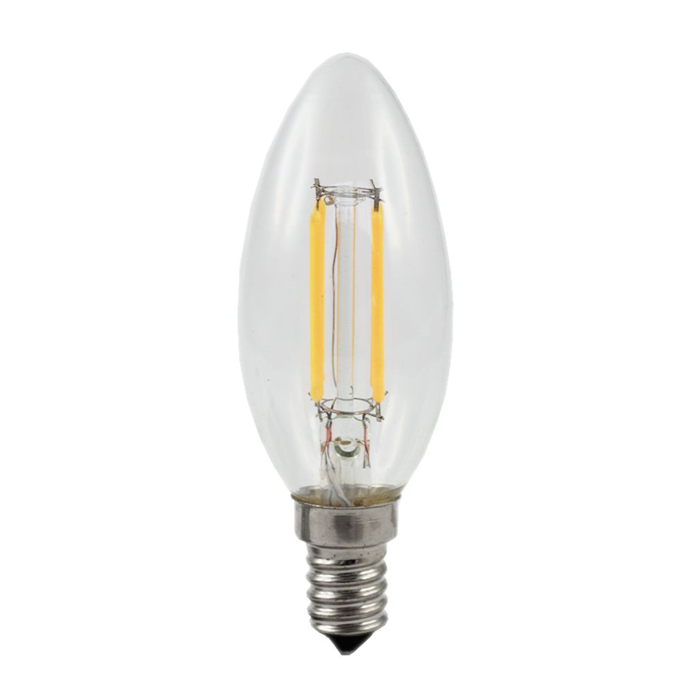 LED Candle Filament Clear 4W 12V 2700K Non-Dimmable E14 AC/DC