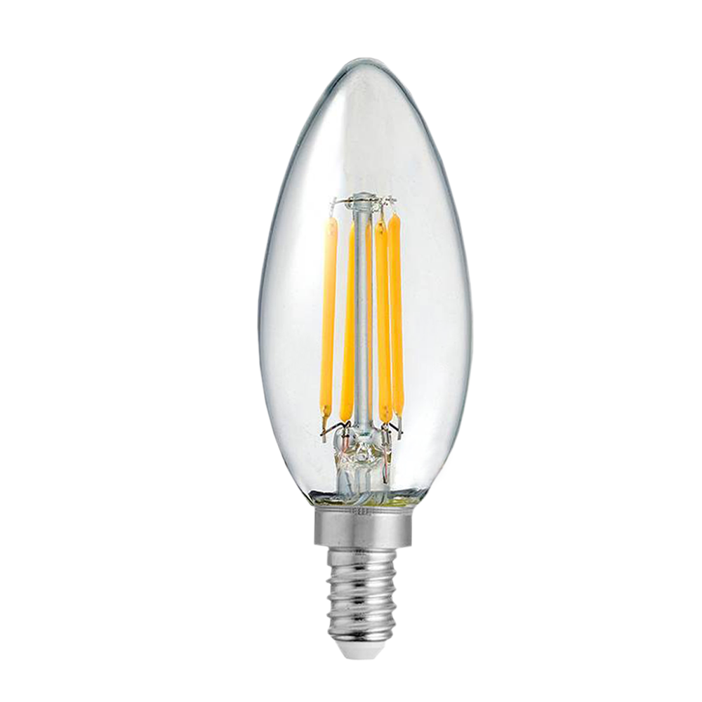 LED Filament Candle Clear 4W 2700K Dimmable E12