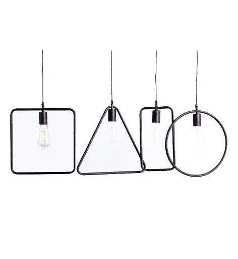 [WTY127D] PENDANT BLACK 32CM Square