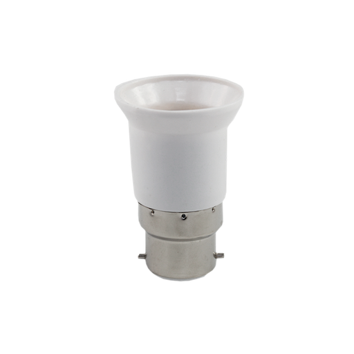 [414B22TE27] E27 to B22 Light Bulb Adapter – Convert Bayonet Fittings to Edison Screw Bulbs