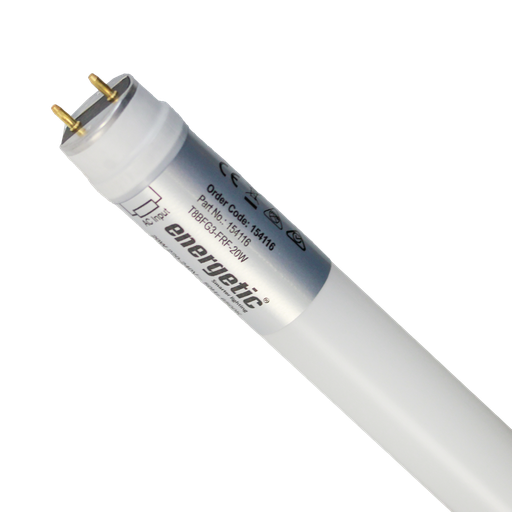 [154116] T8 20W LED Glass Tube – 4ft (1212mm) G13 6500K Daylight | 2100lm