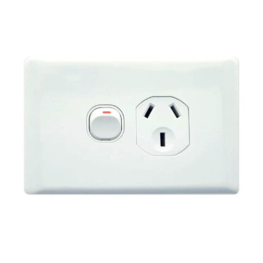 [30501] Single power point 10a  horizontal