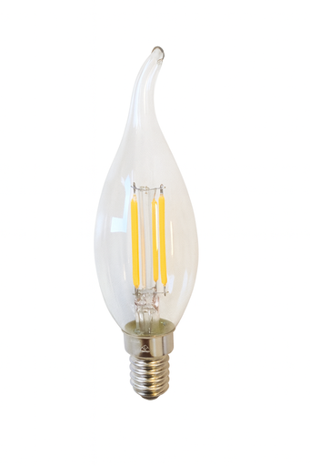 [f414c35tc27k] 4W Flame Tip Candle LED Bulb Clear 2700K E14